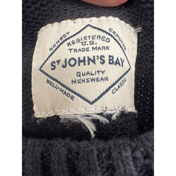 Vintage Christmas Sweater Mens Large Black Bulldog Dogs Cotton Pullover Knit - Picture 2 of 5